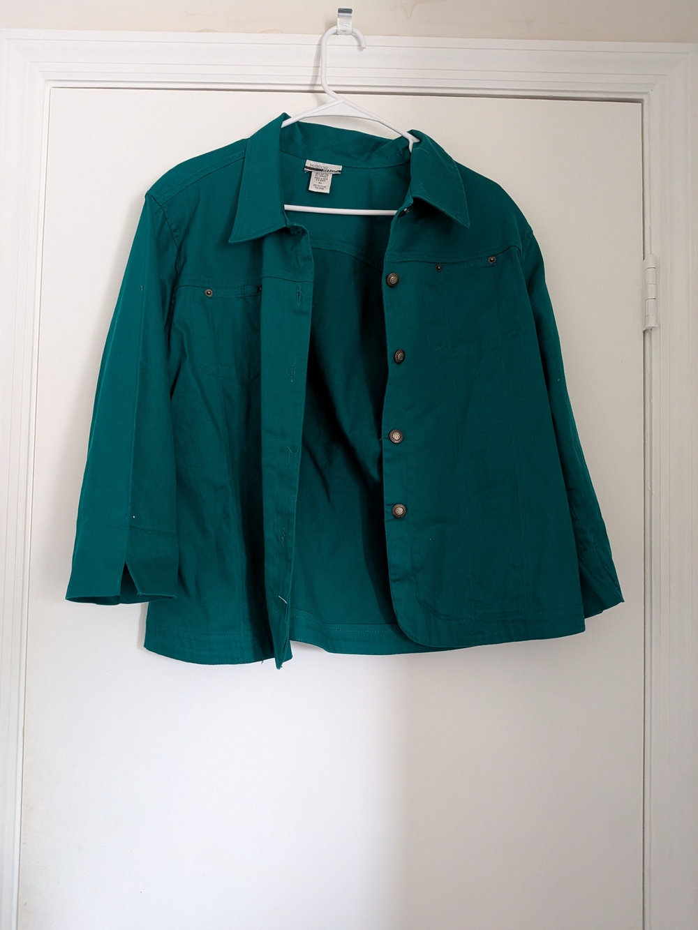 Women's Teal Button-Front Jacket
